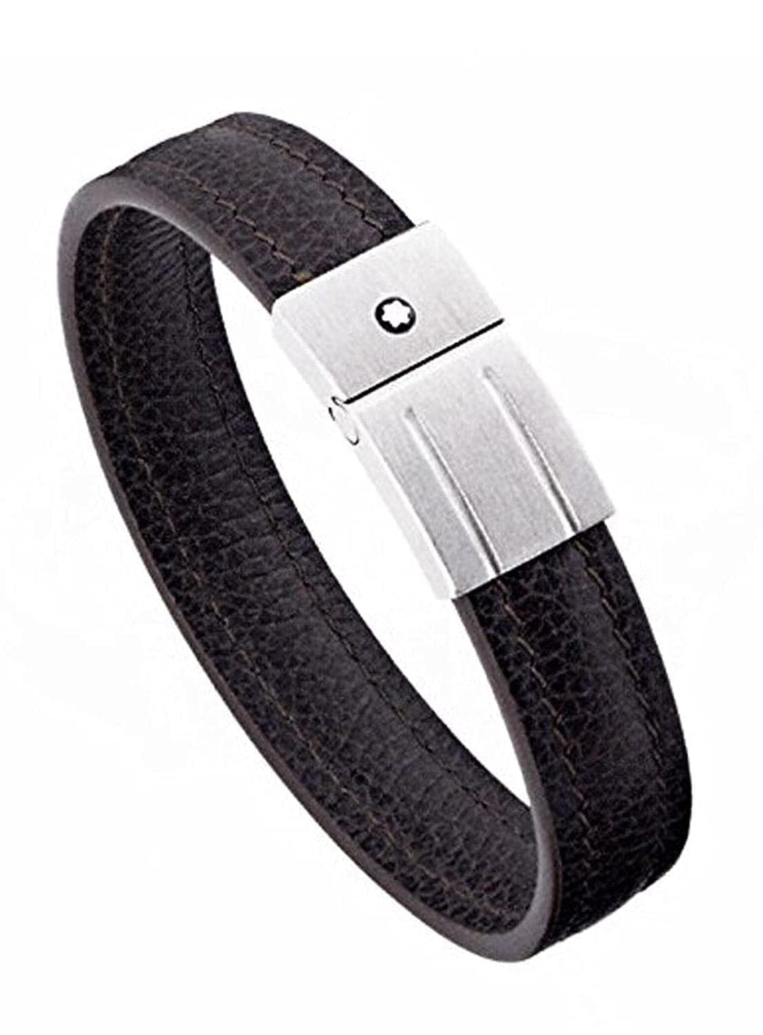Mont blanc bracelet made of leather brown color