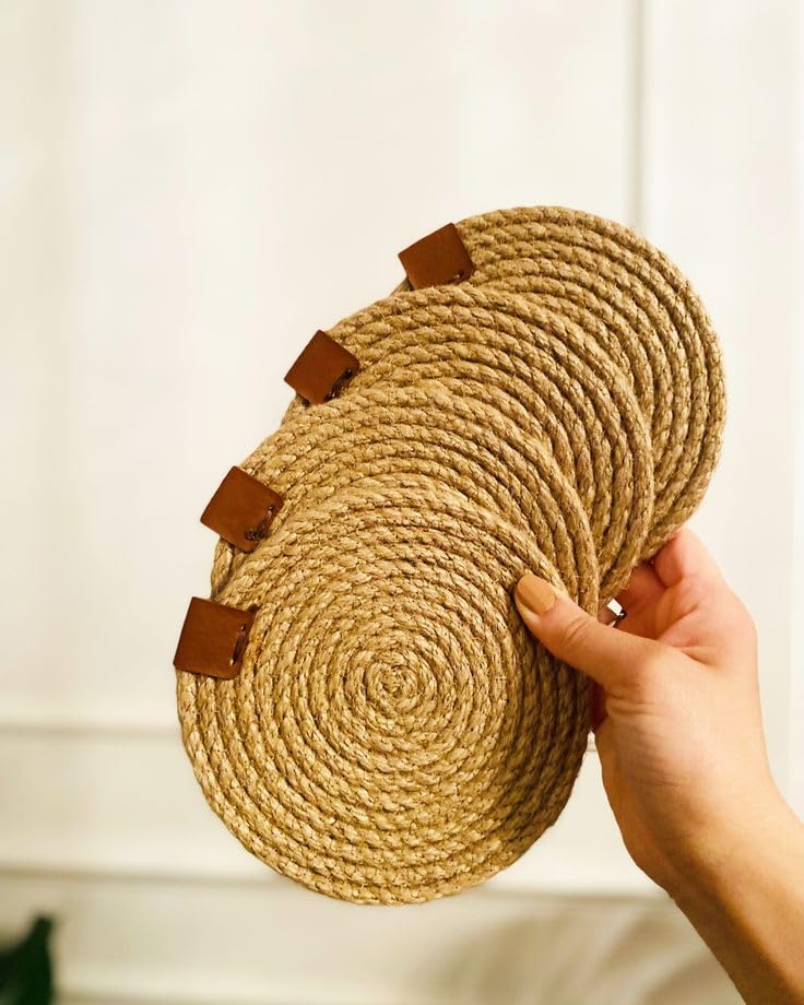 MacrameStore - Set of 4 Jute Organizers 10 cm - 4 منظمات جوت