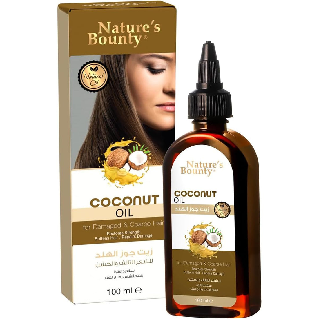 Nature's Bounty - Natural Oil, Nourishing & Strengthening, 100 ML (Coconut Oil For Damaged & Coarse Hair)