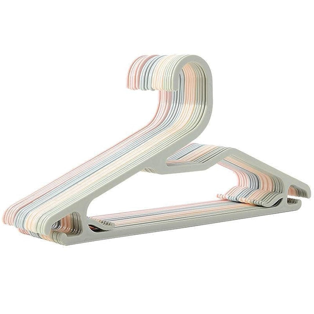 Generic Plastic Hangers - Triangular, Multi, 60 Pieces - Flexible, Polished Finish - Perfect for Delicate Garments