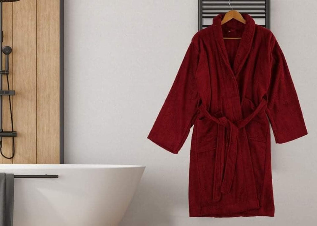 Egyptian Kids Bathrobe in (Burgundy) - 100% Cotton, Quick-Dry - Soft and Absorbent for Home and Beach Use