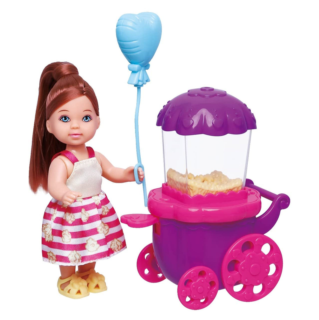 Bingo 0105 koki popcorn cart set with doll for girls
