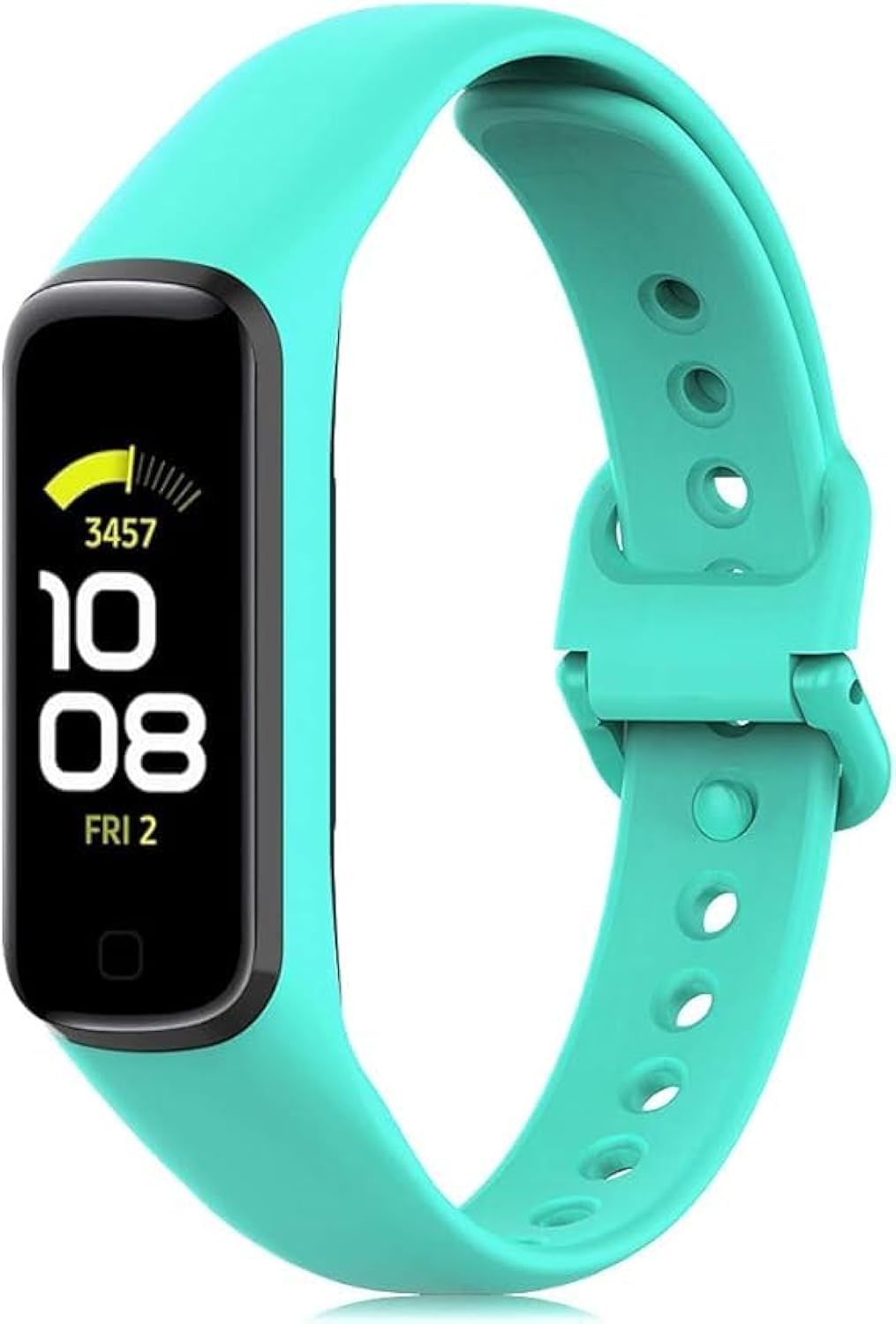 ELMO3EZZ Strap Compatible for Samsung Galaxy Fit 2 for Women Men, Breathable Soft Silicone Sport Wristband Adjustable Replacement Band for Galaxy Fit 2 (SM-R220) Fitness Tracker (No Tracker)