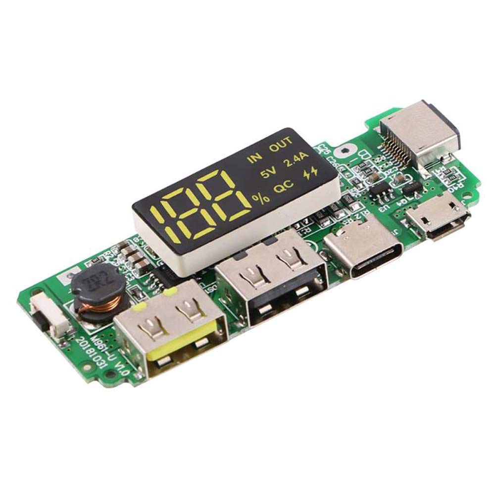 18650 Charging Board Dual USB 5V 2.4A DIY Mobile Power Bank Module 18650 Lithium Battery Charge Controller with Overcharge Overdischarge Short Circuit Protection DIY USB Power Bank Board