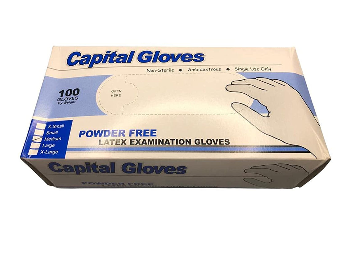 Capital Examination Latex Gloves - Medium