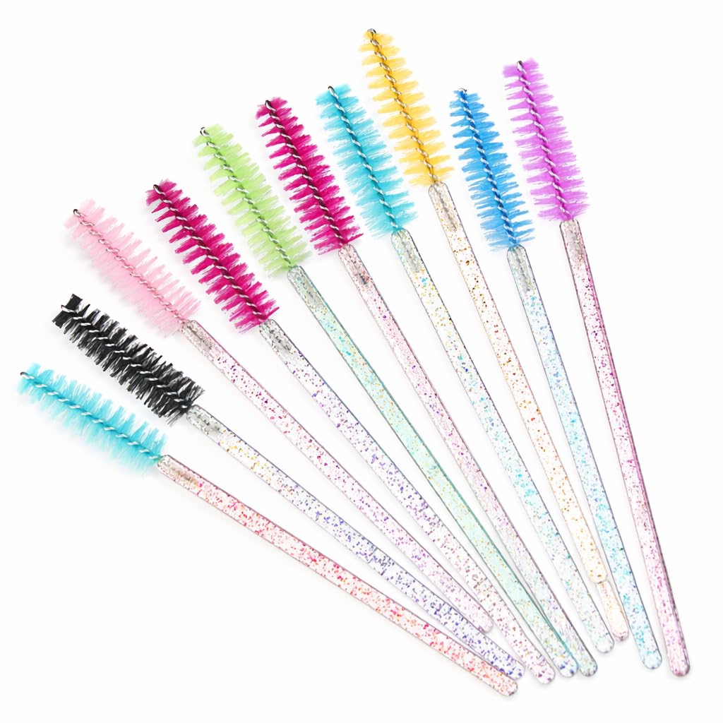Zozy Mascara & Eyelash Spoolies – Disposable Eye Lash Extension & Eyebrow Applicator Brushes for Salon & Personal Use (Multi-Color - 2 Pieces)