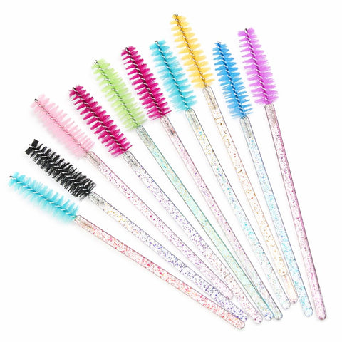 Zozy Mascara & Eyelash Spoolies – Disposable Eye Lash Extension & Eyebrow Applicator Brushes for Salon & Personal Use (Multi-Color - 2 Pieces)