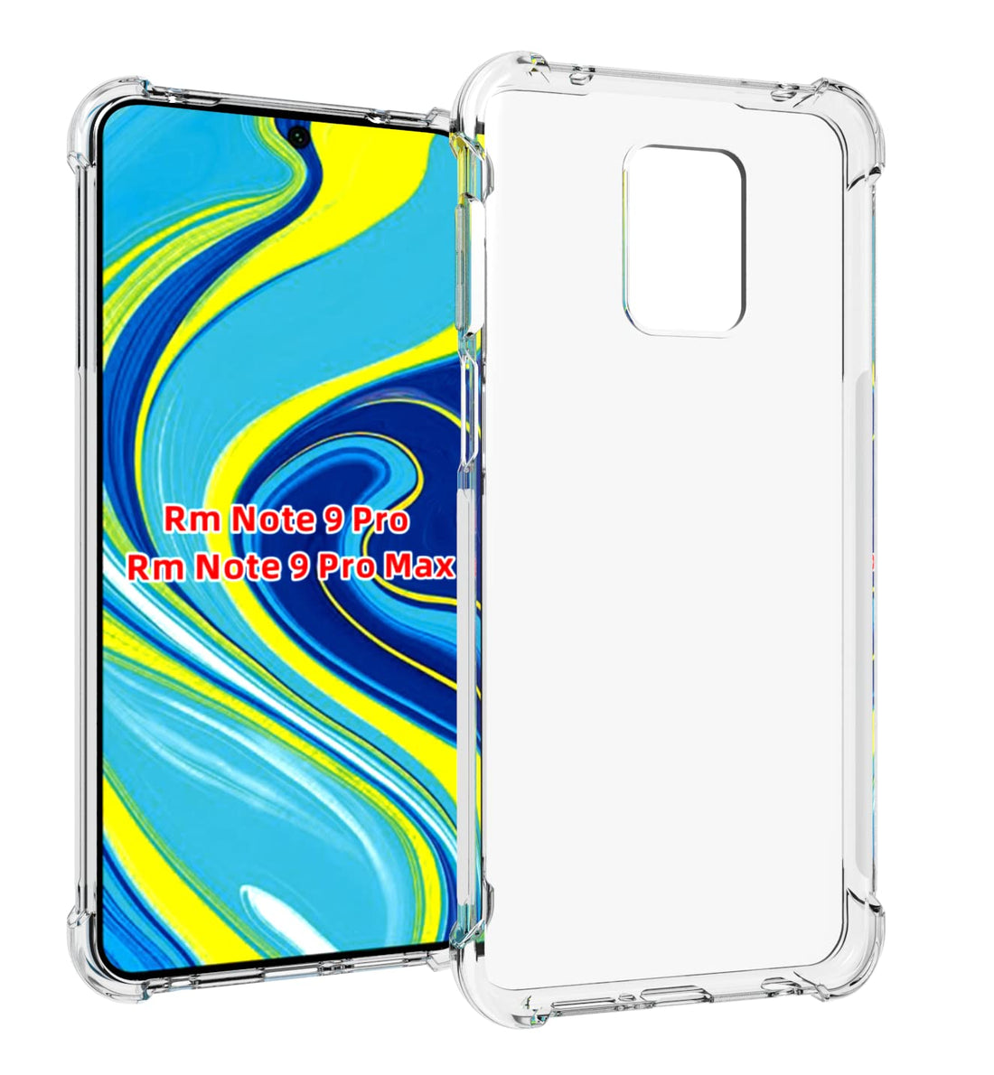 USTIYA for Xiaomi Mi Redmi Note 9s / Note 9 Pro/Note 9 MAX Case Clear TPU Four Corners Bumper Protect Camera Cover Transparent Soft