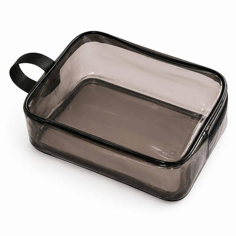 Transparent Makeup Bag Heavy Duty Wax Cloth Clear Cosmetic Organizer Pouch Travel Makeup Storage Bag Egyptian Daily Use Toiletry Organizer for Cosmetics Accessories Portable Handbag Insert