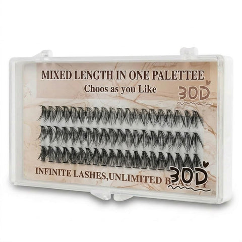 Cluster Lashes 60 Pcs Individual Lashes 60D D Curl False mix Eyelashes Extension Reusable Soft Lashes Extension Diy at Home-30 D-0.07