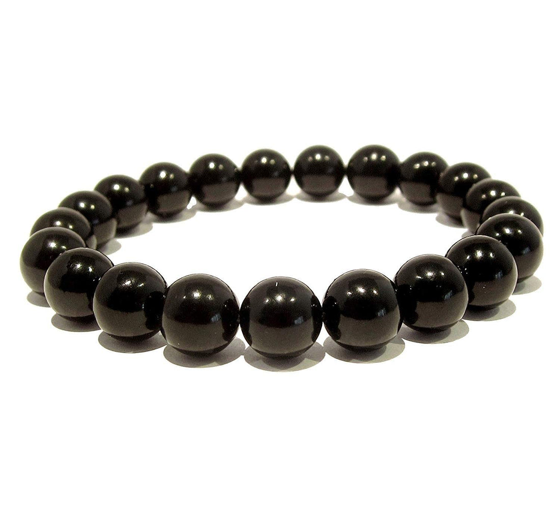 Organic Black Onyx stone Healing Chakra & Ricky Power Centers Protection, Beads 8mm Bracelet