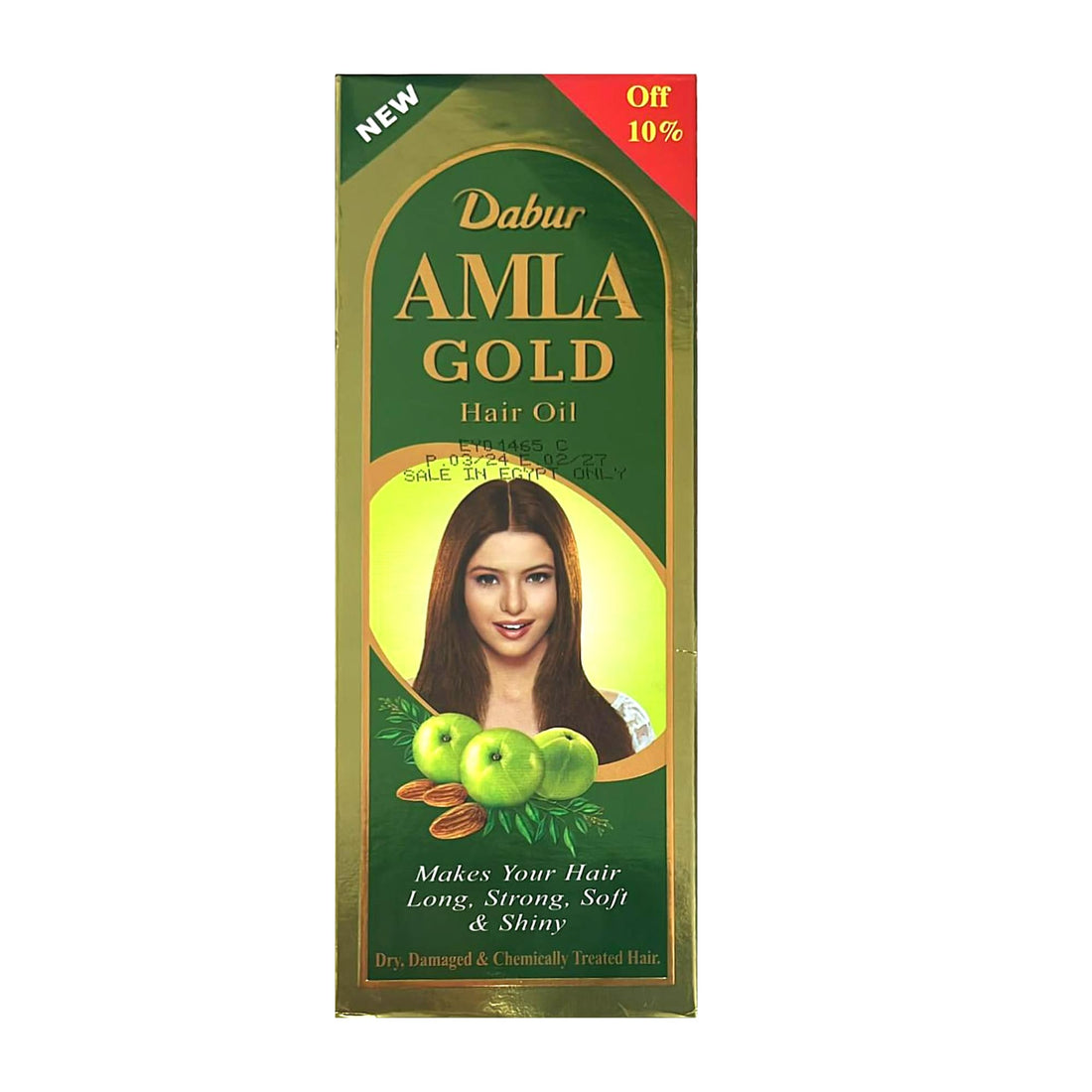 Dabur Amla Gold Hair Oil (90mL) | Natural Extract of Almond and Henna | Promotes Hair Growth | For Dry, Damaged and Chemically Treated Hair