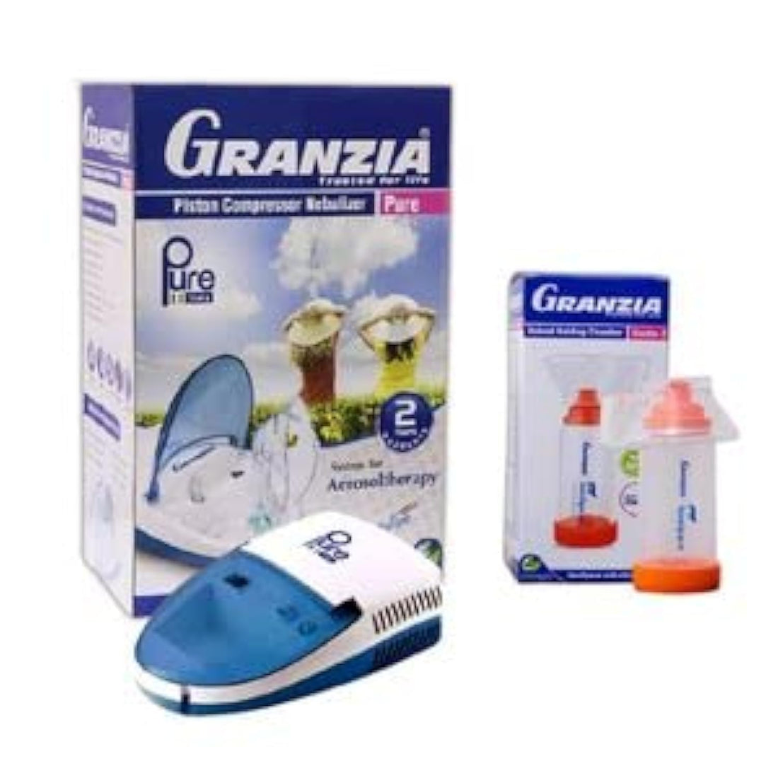 Granzia Nebulizer Pure Italian, Aerochamber Vento 2 6-12 Years Gifts