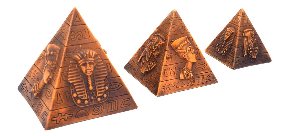 immatgar pharaonic pyramids Statue ancient Egyptian souvenirs gifts for women and men Home Décor Sculpture Pharaohs art (shape5 - Brown - 8 CM Height)