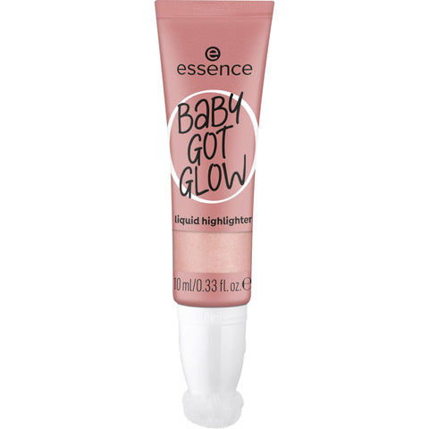 Essence Baby Got Glow Liquid Highlighter, Defines the Face, Fast Results, Easy to Remove, Shiny, Vegan, Paraben and Microplastic Free, 10 ml, No. 20, Rose and Shine