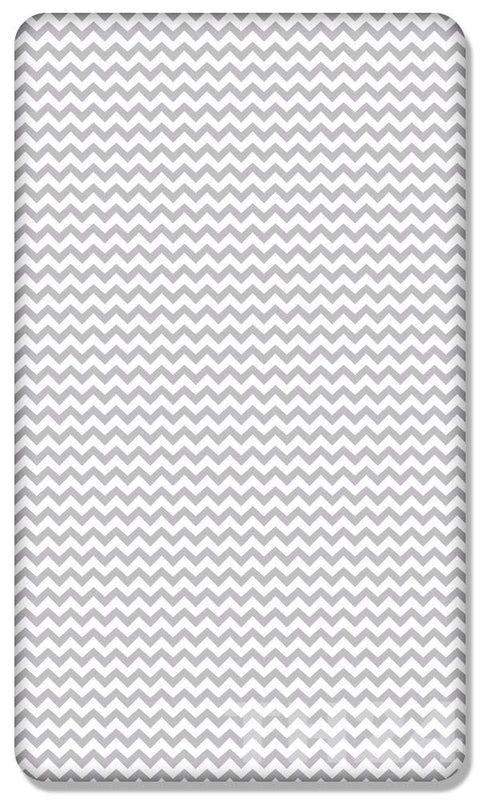 100% Cotton Fitted Sheet with Printed Design for Baby Junior Bed 160x70CM (Zig zag)