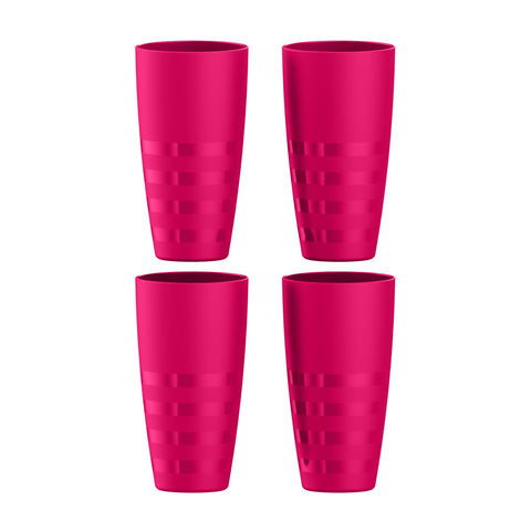 M-Design Eden™ Large Cup 520 ml - Pack of 4 - BPA Free, Microwave Safe, Dishwasher Safe, Food Safe - Fuchsia