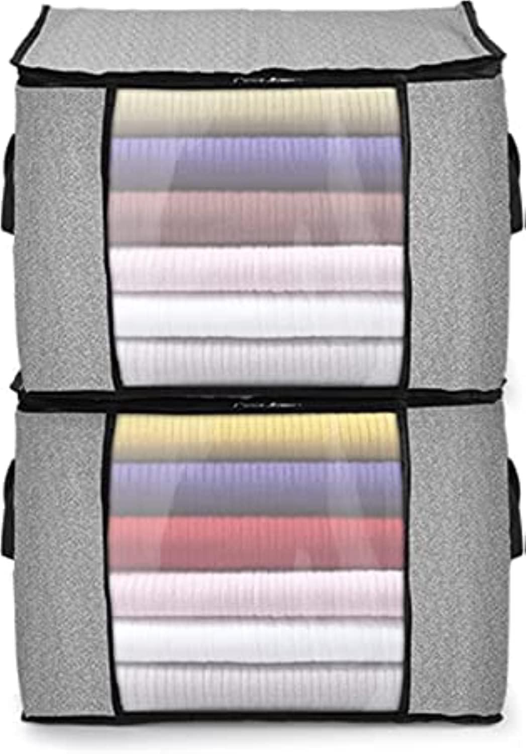 Fresh 77L Clothes Storage Bag Closet Organizers Clothing Moving Bags with Reinforced Handle Thick Fabric for Comforters, Blankets, Bedding