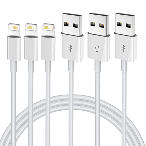 UIIAVS iPhone Charger 3FT, [Apple MFi Certified] Lightning Cable Original 3Pack USB Fast Charging Data Sync Cord Compatible with iPhone 13/12/11 Pro Max/XS MAX/XR/XS/X/8/7/Plus/6S/6/SE/5S(3Pack)