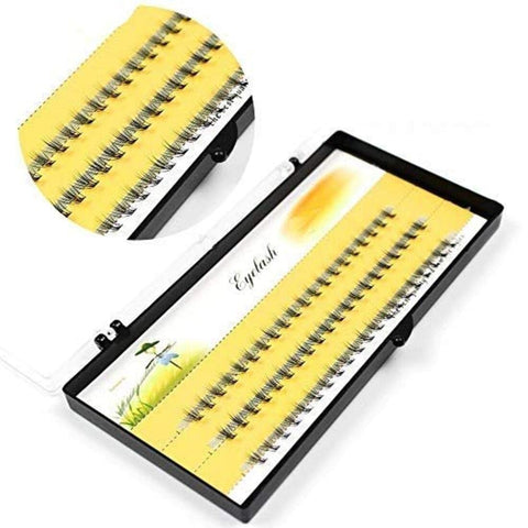 Digital Shoppy Natural Long Individual Flare Cluster False Eyelashes 10D Mink Eyelash Extension - 60 bundles/box (9mm, C)