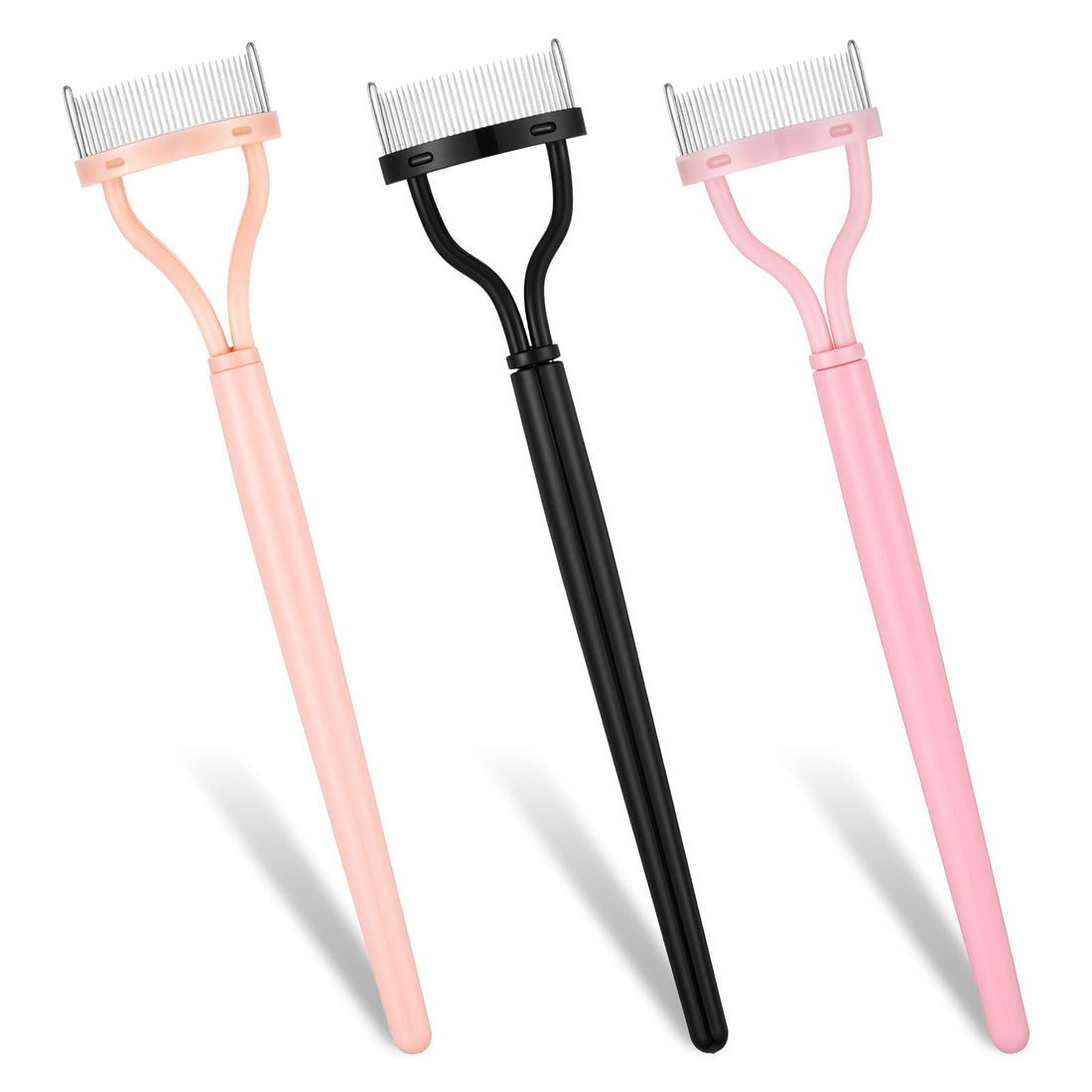 3 Pcs Eyelash Separator Tools, Washable Stainless Steel Eyelash Combs to Separate Lashes Practical Reusable Lash Comb Mascara Tool for Combing Separating Lashes