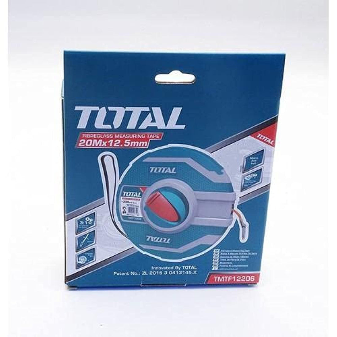 Total Fiberglass measuring tape 20M by12.5 mm TMTF12206