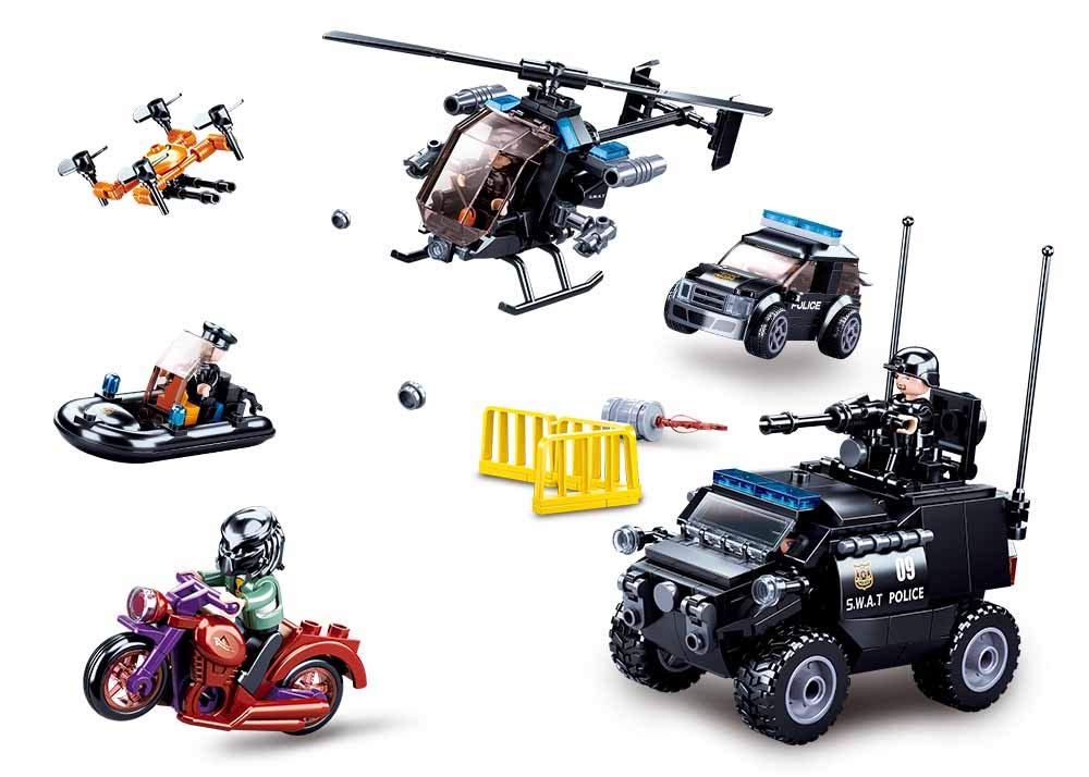 Sluban M38-B0809 Police Set 469 Pieces boy toys, girl toys, birthday gift, Christmas gift, growth, fun, for kids.