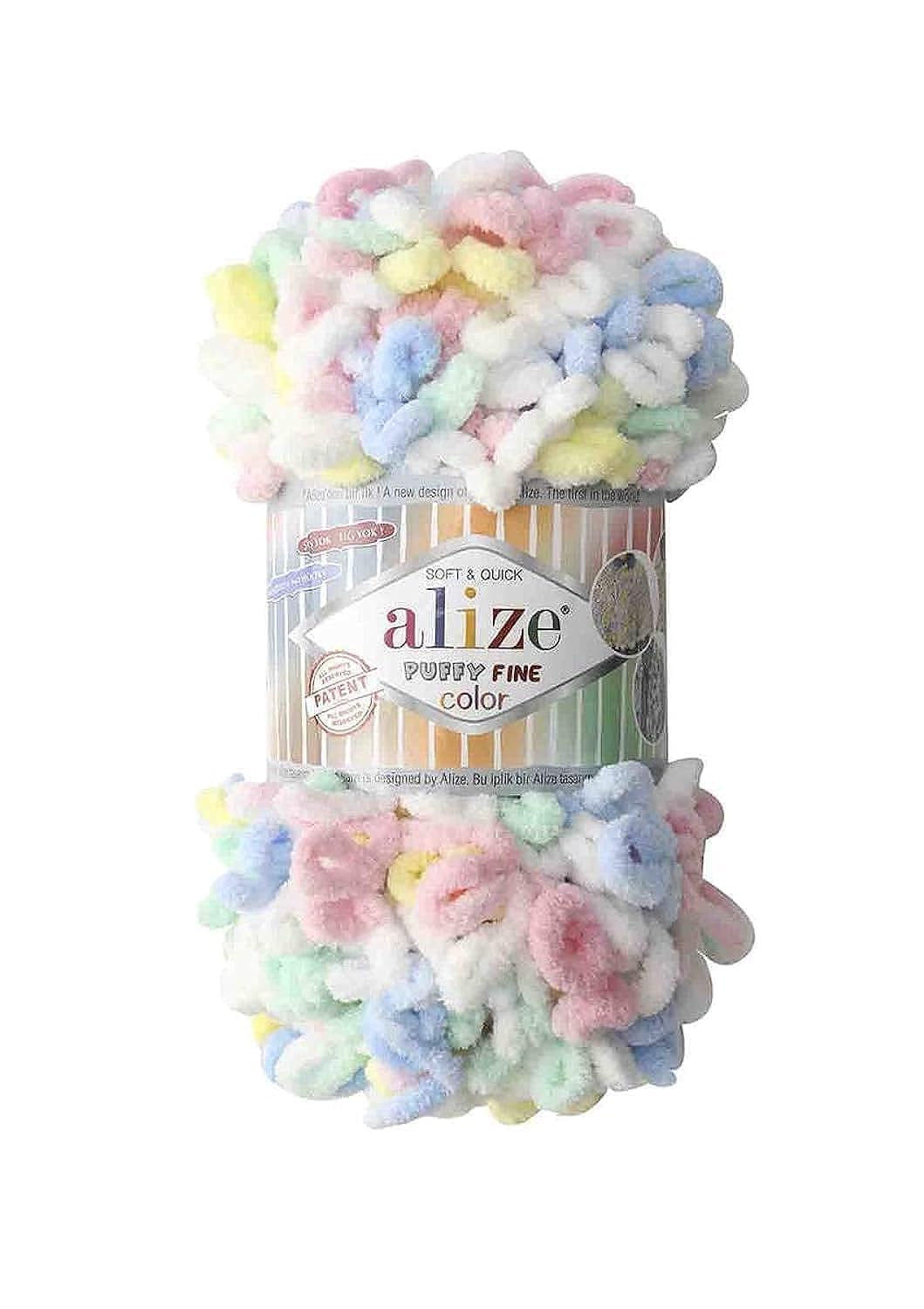 Alize Puffy Fine Color Hand Knitting Yarn (Color no. 5949)