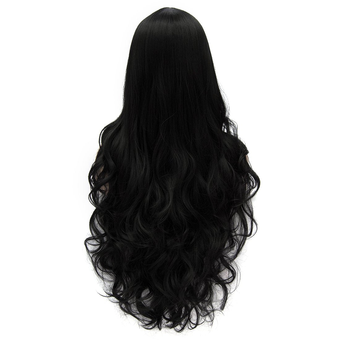 ECIF Fashion Pop Long Curly Wigs For Ladies Black Lw843-1 Om-115