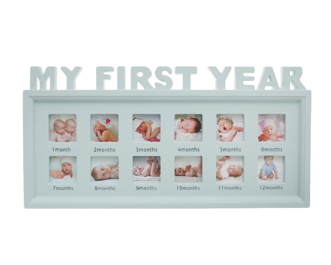 PF-1-2-3 TY-84/S-1197 Photo Frame With My First Year Design, Made With Premium Material For Durability And Long-Lasting Use - Mint