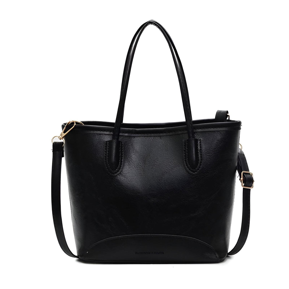 Elegant Handbag Collection - Classic Leather Tote with Dual Handles, Perfect for Daily Wear, Featuring a Spacious Interior and Stylish Brown Trim Details