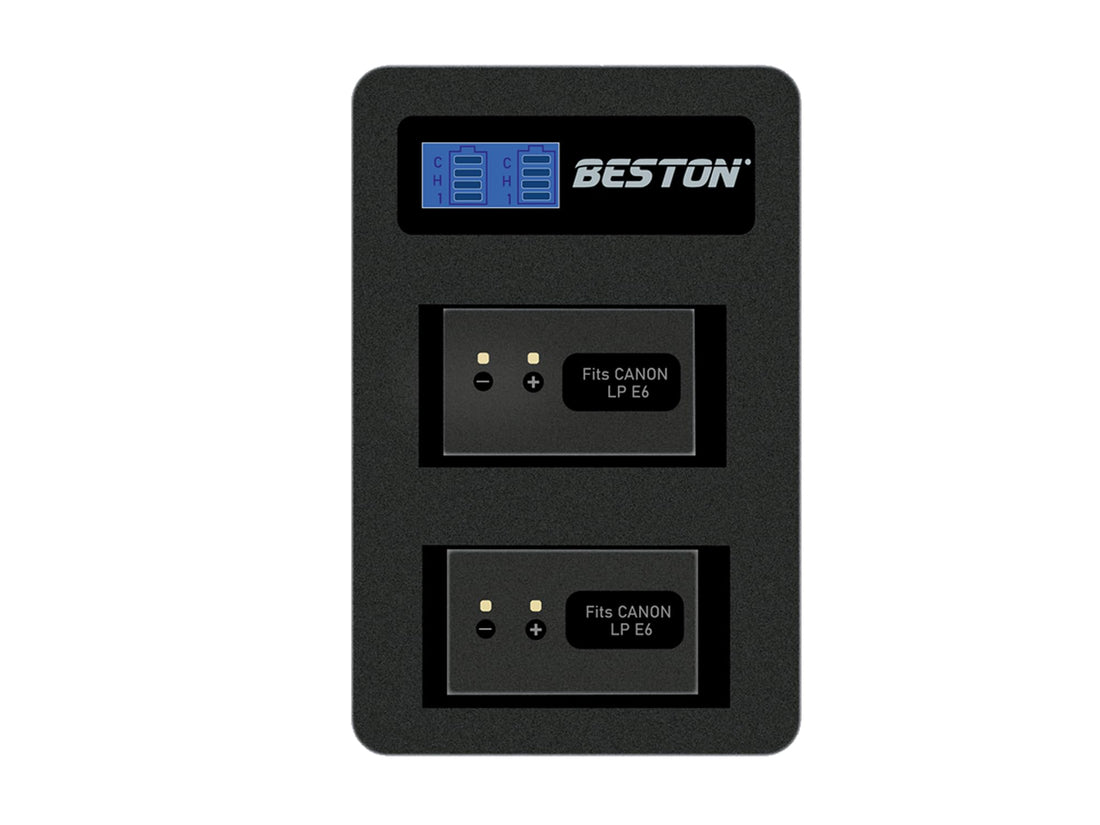LP E6 Dual Charger Compatible with (Black, 200g)