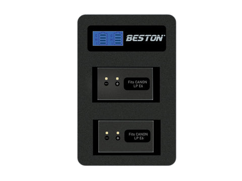 LP E6 Dual Charger Compatible with (Black, 200g)