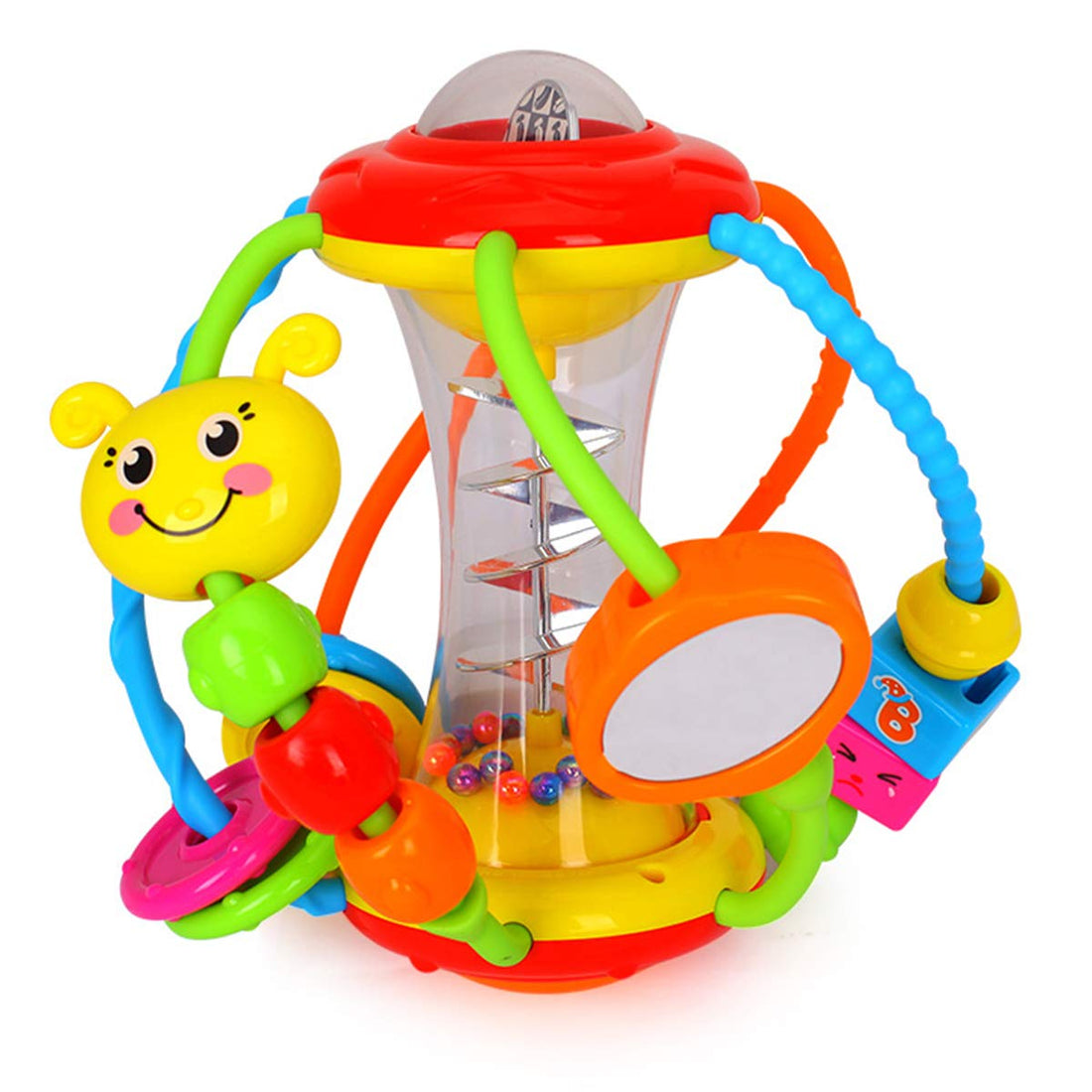 HOLA Baby Toys 0-6 Months, Rattle Activity Ball Infant Old Baby, Shaker Grab Spin Crawling for 3, 6, 9, 12