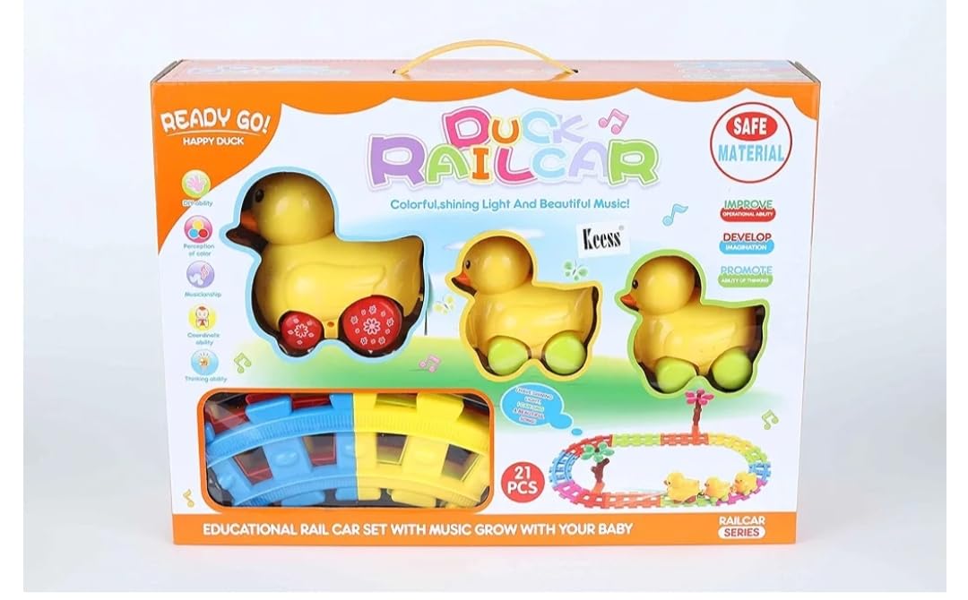 Duck Train Toy for Kids, 3 Years, Multi Color