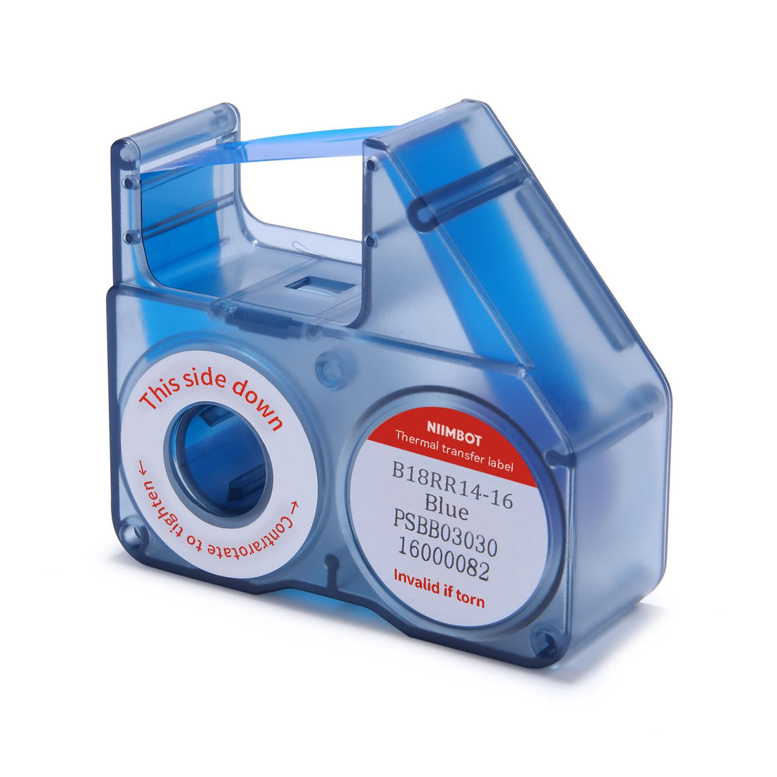 NIIMBOT Compatible Labeling Ribbon, Replacement Refill Tapes for B18 Thermal Transfer Label Printer, Clear Printing Long Storage Time, Up to 16 Meters, Blue