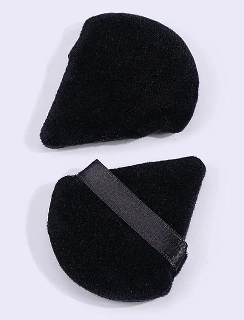 Triangle Makeup Powder Puff Sponges, Set Of 2, Reusable For Foundation And Cosmetics (Random Color)