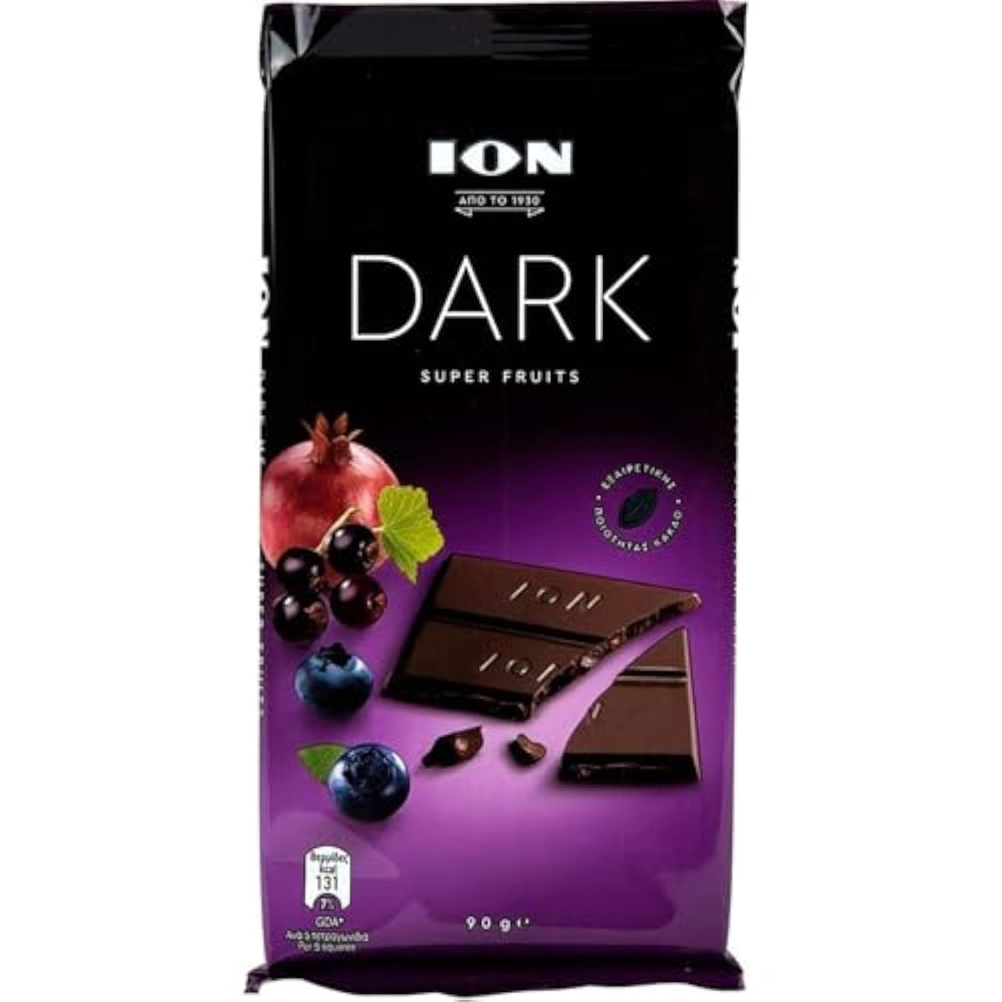 Ion dark chocolate with super fruits 90gr