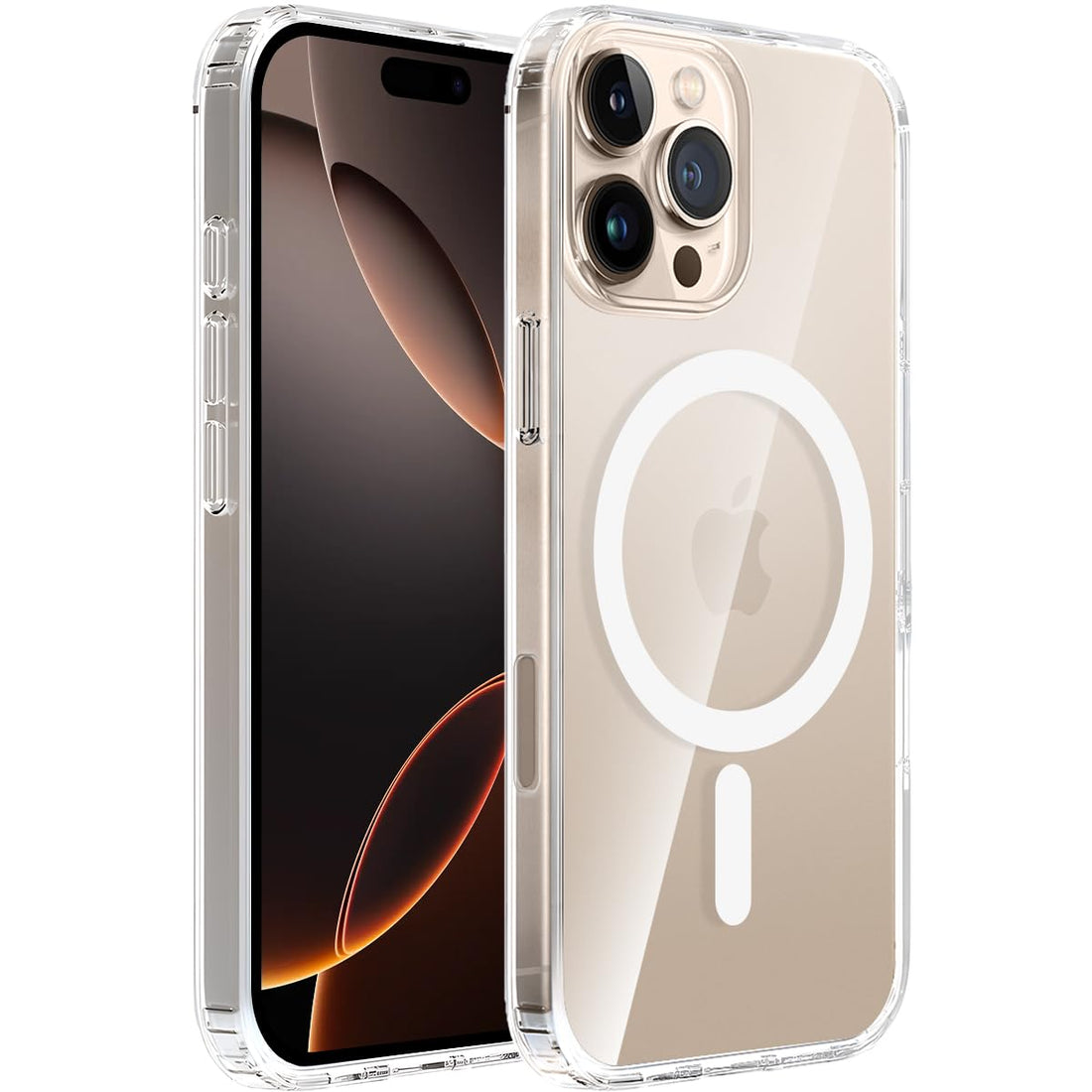 T Tersely Magnetic Case for iPhone 16 Pro Max 6.9inch, Compatible with MagSafe, Scratch-Resistant Back, Anti-Scratch Clear Back Magnetic Phone Cover