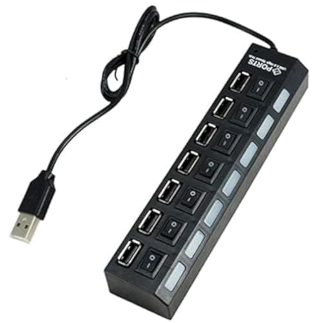High Speed 7 Port Usb 2.0 Hub On/off Sharing Switch For Laptop Pc