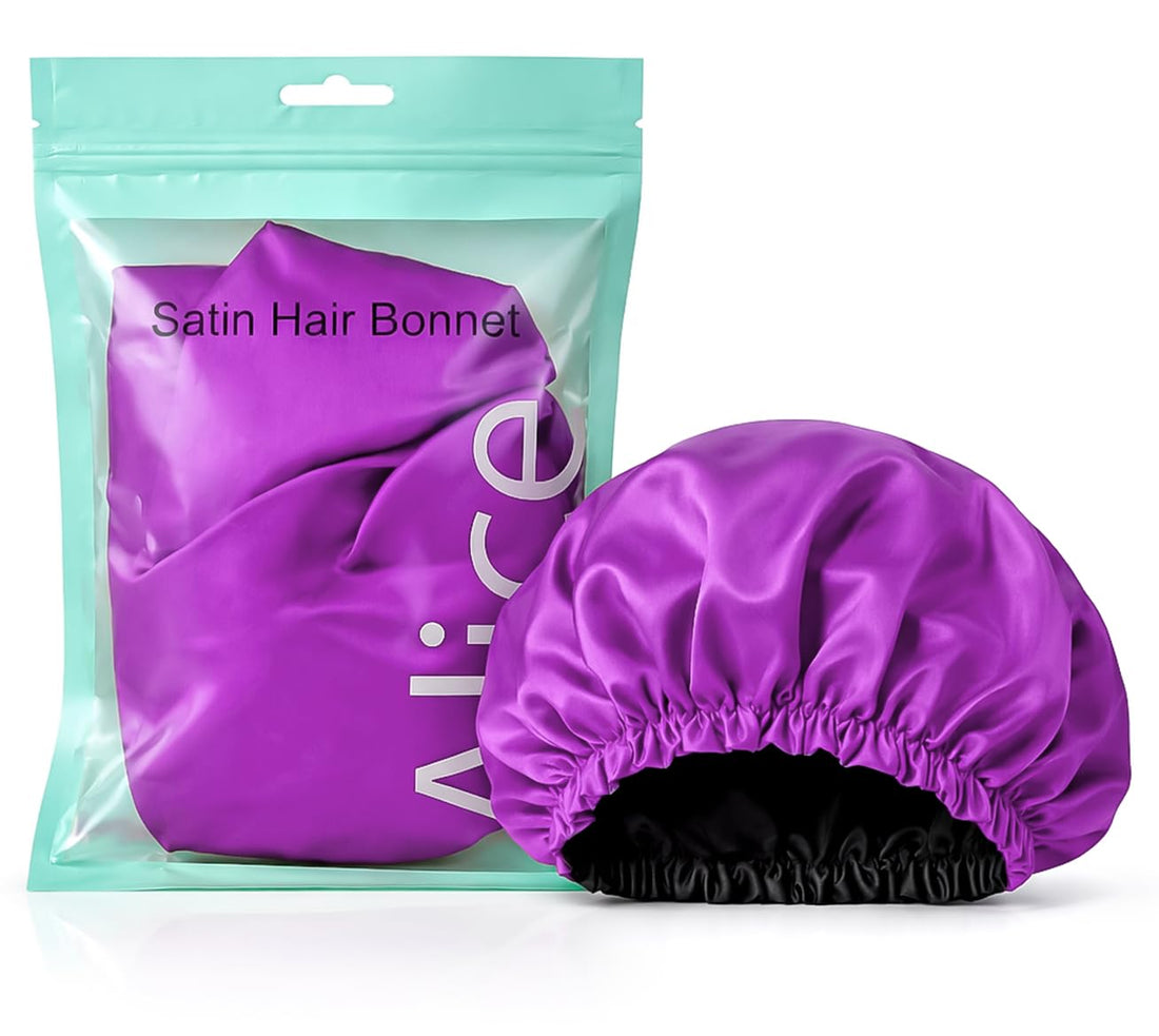 Alice - Bonnet, Satin Hair Bonnet, Double Layer Satin Design, Anti-Frizz Sleeping Cap, Hair Protection For Curls & Waves, Night Headwear For Women