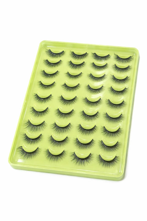 20 Pairs Fluffy False Eyelashes Set – Dramatic Wispy & Voluminous Effect, Lightweight Reusable Lashes, Soft & Flexible Lash Pack for Daily Wear, Parties, Cosplay & Professional Makeup