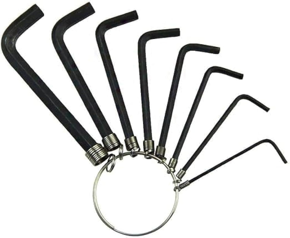 DIY-Kit 8 In 1 Hex Key Allen Wrench Set 1.5mm to 6mm Metric Hand Tool Kit Box Key Chain - 8 In 1 Hex Key Allen Wrench Set 1.5mm to 6mm Metric Hand Tool Kit Box Key Chain