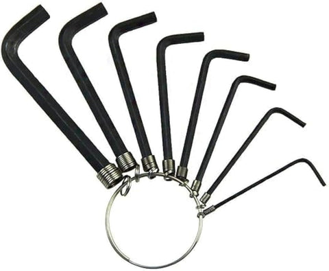 DIY-Kit 8 In 1 Hex Key Allen Wrench Set 1.5mm to 6mm Metric Hand Tool Kit Box Key Chain - 8 In 1 Hex Key Allen Wrench Set 1.5mm to 6mm Metric Hand Tool Kit Box Key Chain