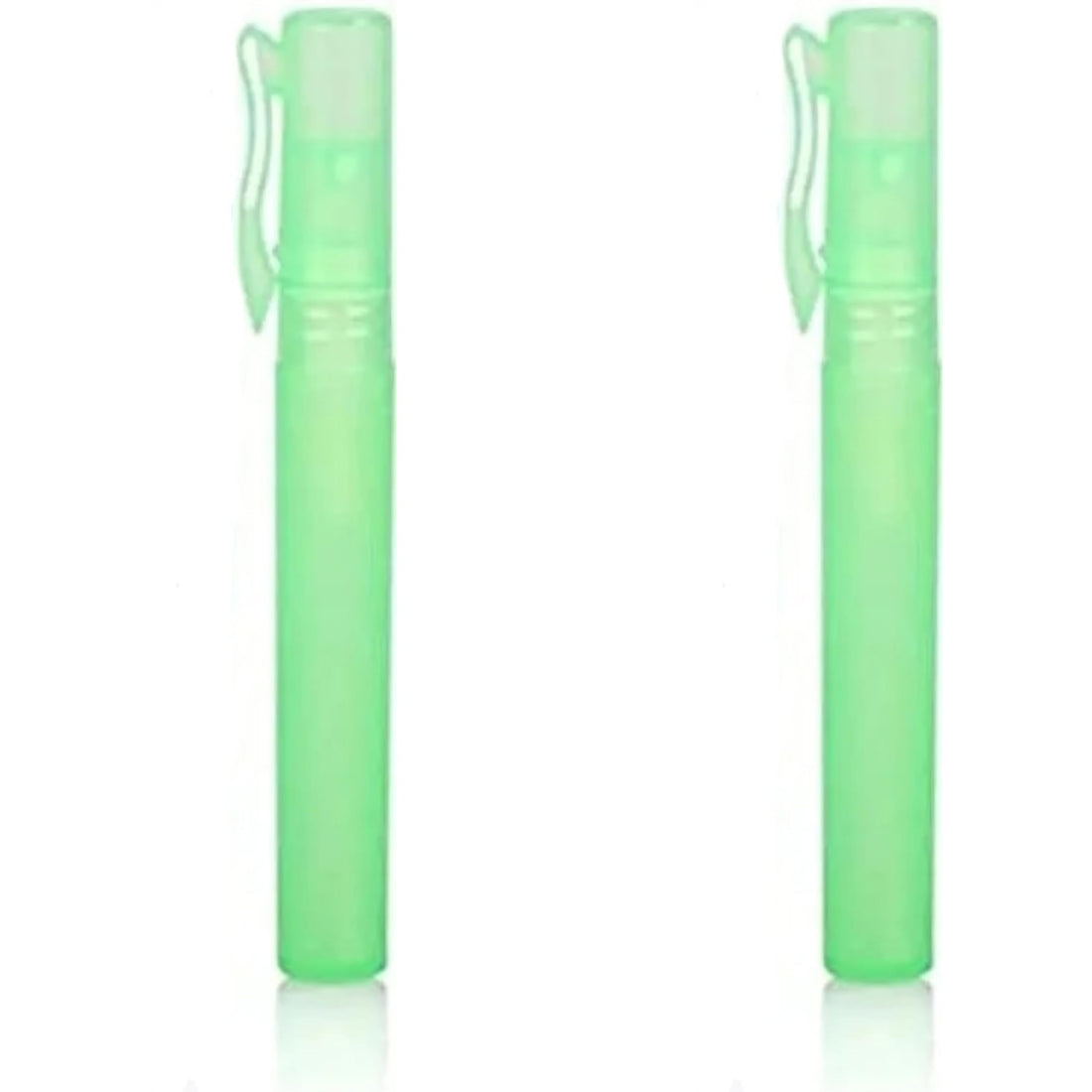 2 Pieces 10ml Empty Pen Shape Refillable Perfume Travel Bottle (Green)