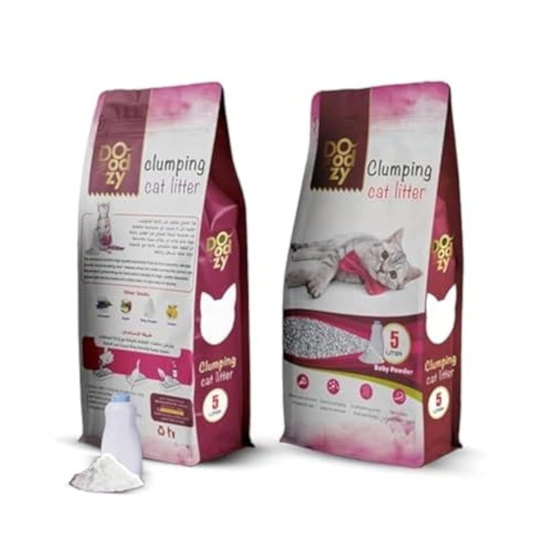 Doodzy Clumping Cat Litter 5 L (Baby Powder)