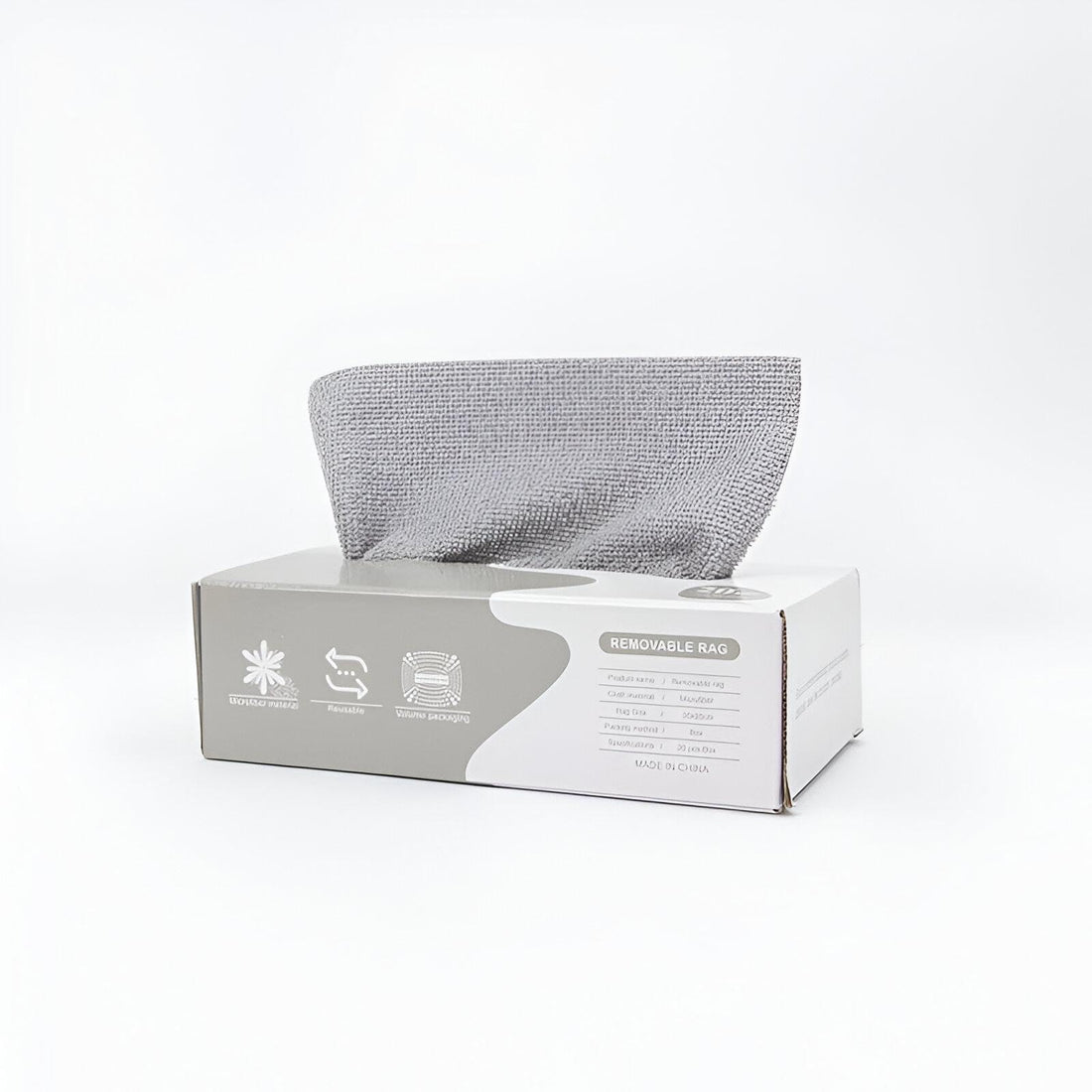 Cleaning Fabrics - Multi-Use Microfiber Towels for Effective Dust and Wiping, Ideal for Car and Home Use, Size 20 x 20 cm, 20 Pieces Grey