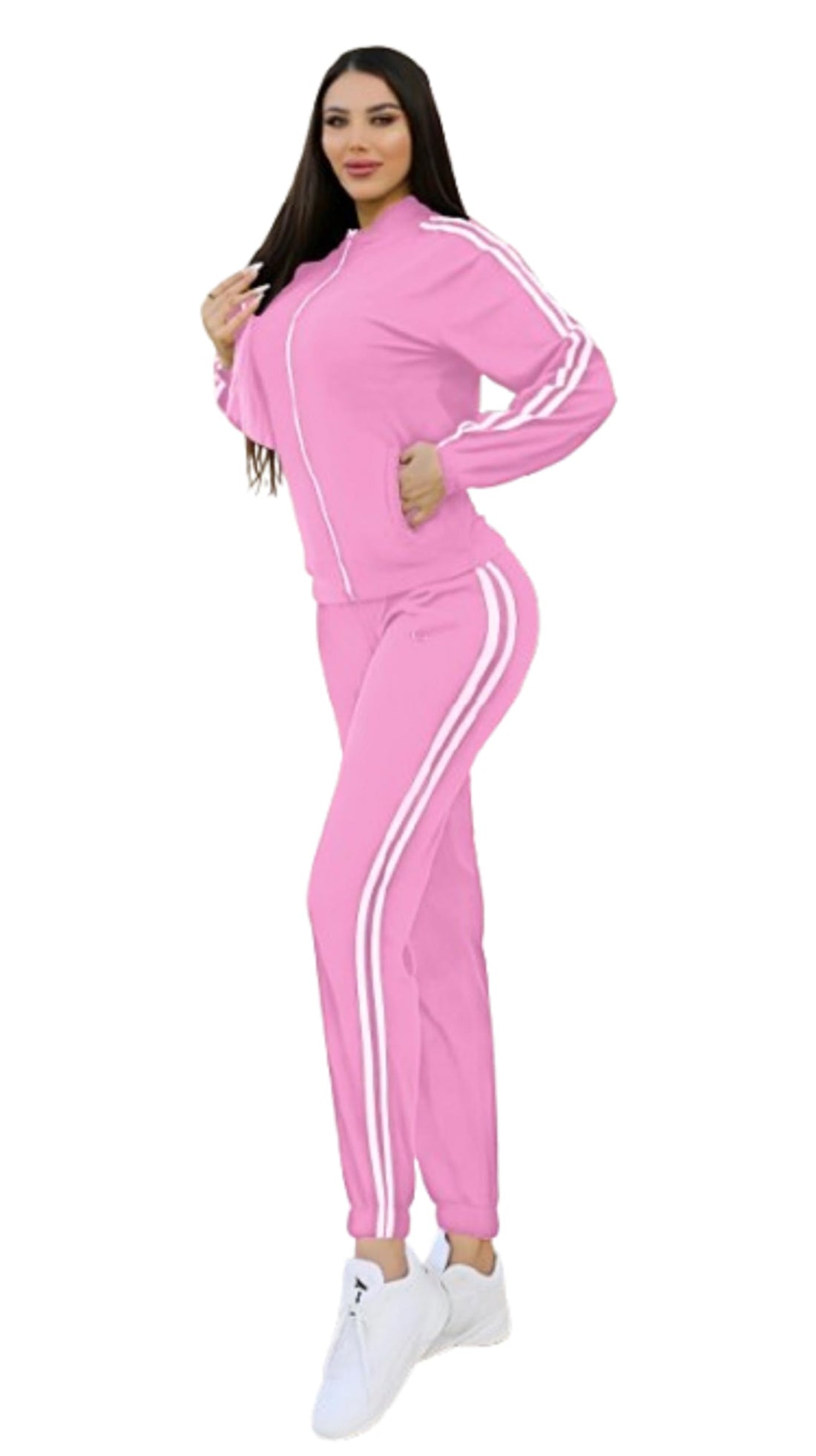 MIZAYA Women's Athletic Set - Zipper Hoodie + Sweatpants with Pockets - Fashion Comfortable Design for Girls and Women