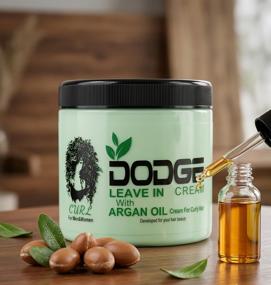 Curly Hair Styling Cream Deep Moisturizing, Anti-Frizz, Defining Natural Curls (450, Argan Green, Cream)