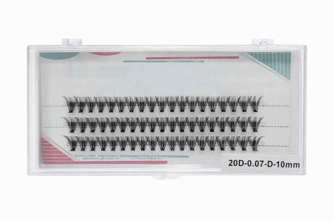 Natural Medium-Short Lash Clusters 60pcs, Individual Eyelash Extensions 10mm 20D Curl, Soft Lightweight Cluster Lashes with Thin Band for Smooth Everyday Eye Style